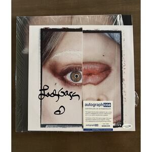 Lady Gaga Mayhem Signed 12x12 Art Autographed Card Vinyl LP COA #SD86345